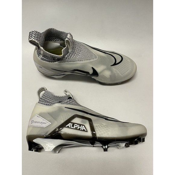 Nike Alpha Menace Elite 3 Football Cleats White Grey CT6648-100 Men’s Size 9.5
